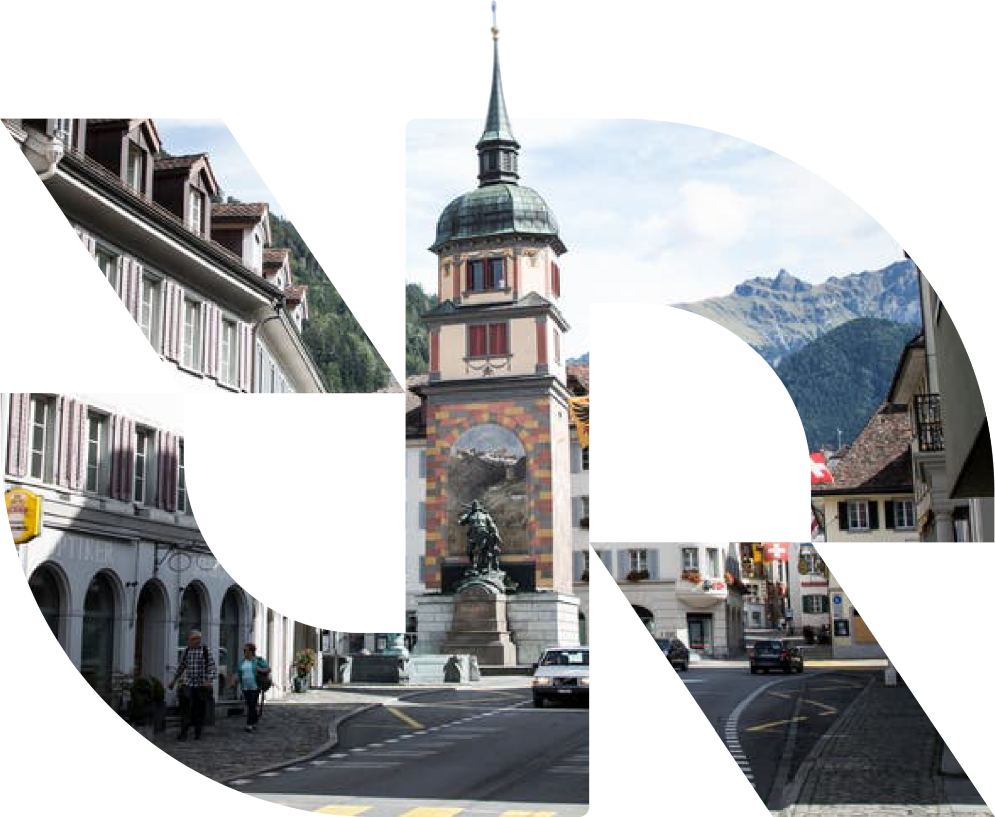 UR Drive Fahrzeug vor dem Telldenkmal in Altdorf